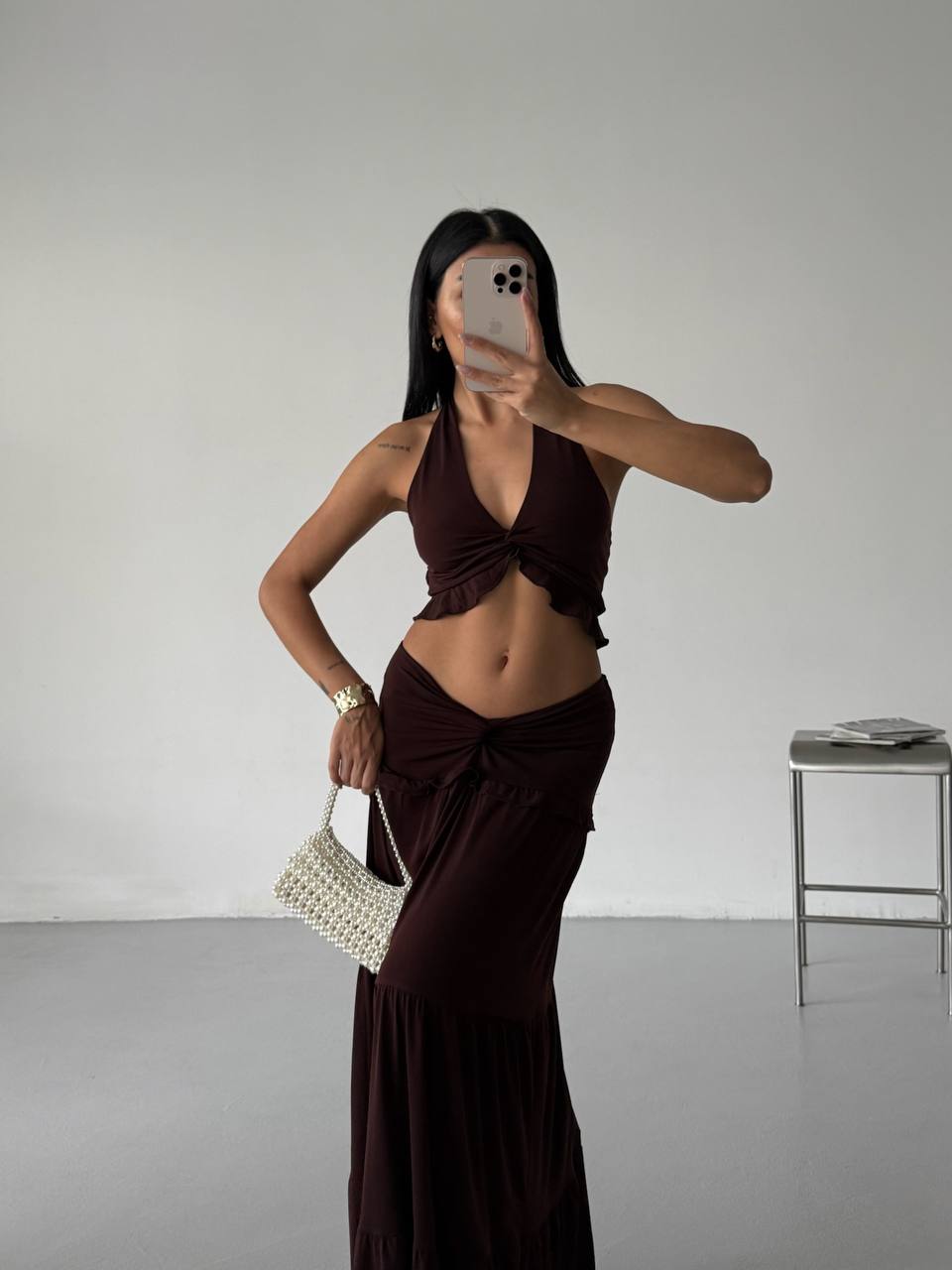 The Isla Set – Baby Blue & Deep Cocoa