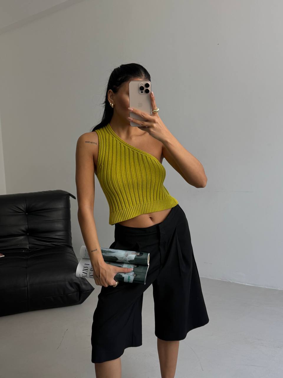 The Soleil Knit Top - Lime and Pink