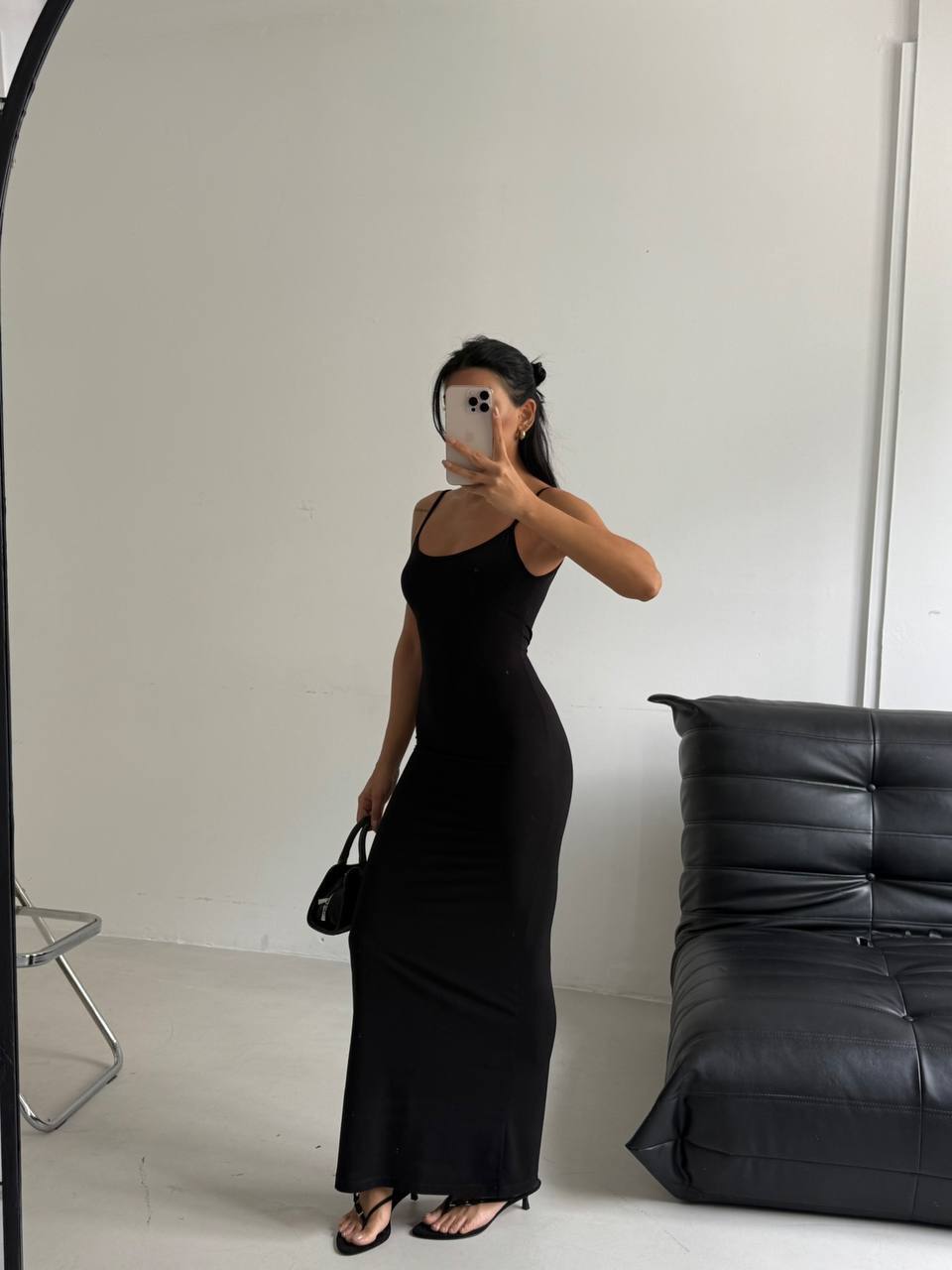 The Bare Theory Dress - Black, Beige & Brown
