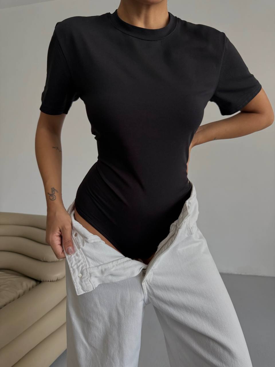 The Bare Code Bodysuit - Black & White