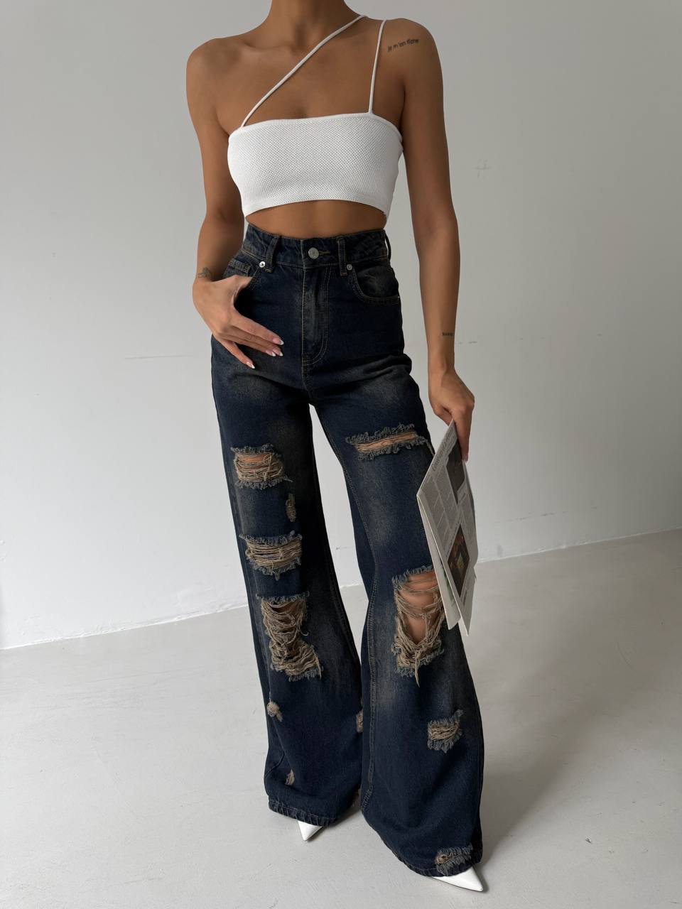 The Anarchy Jeans - Black and Classic Blue Wash