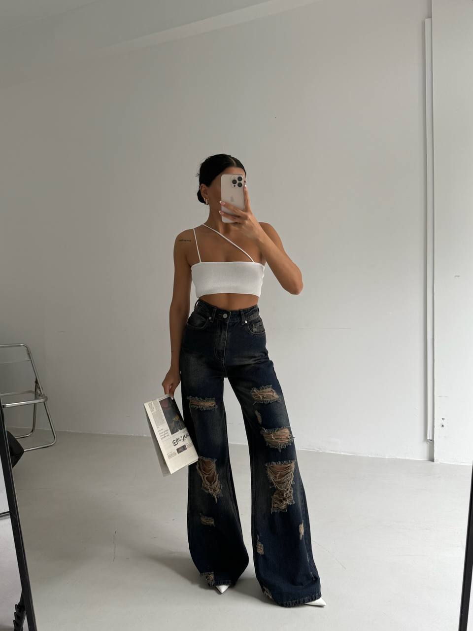 The Anarchy Jeans - Black and Classic Blue Wash