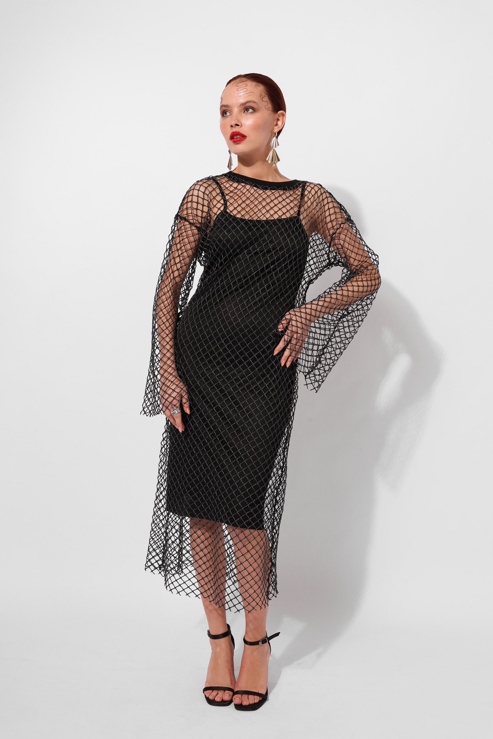 Tasi Fishnet Dress