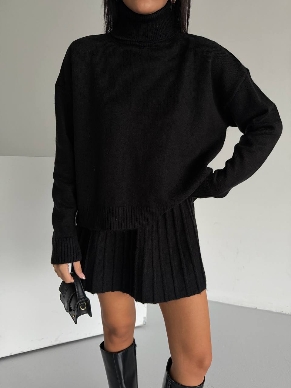 The Poise Knit Set (Black, Grey & Burgundy)