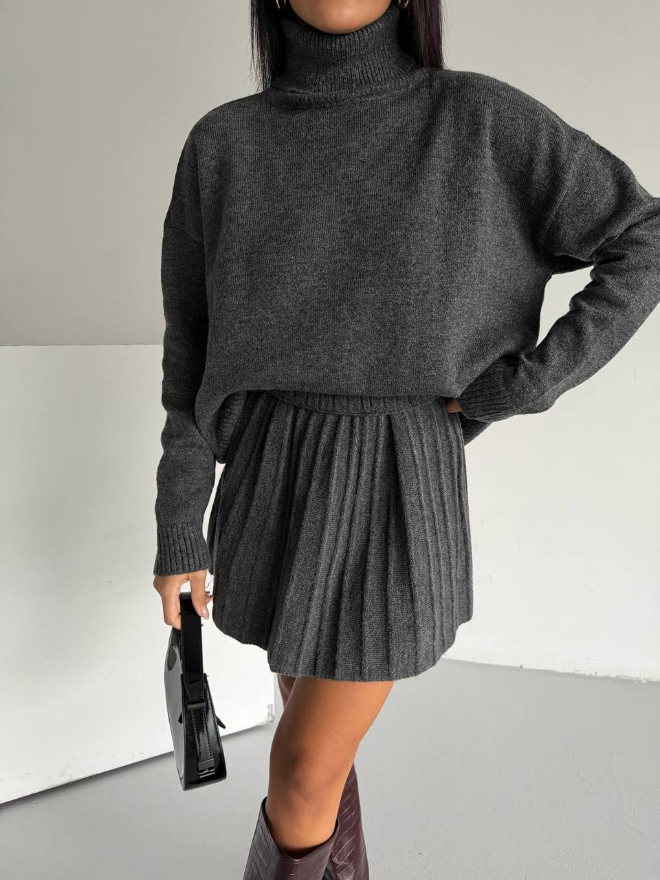 The Poise Knit Set (Black, Grey & Burgundy)