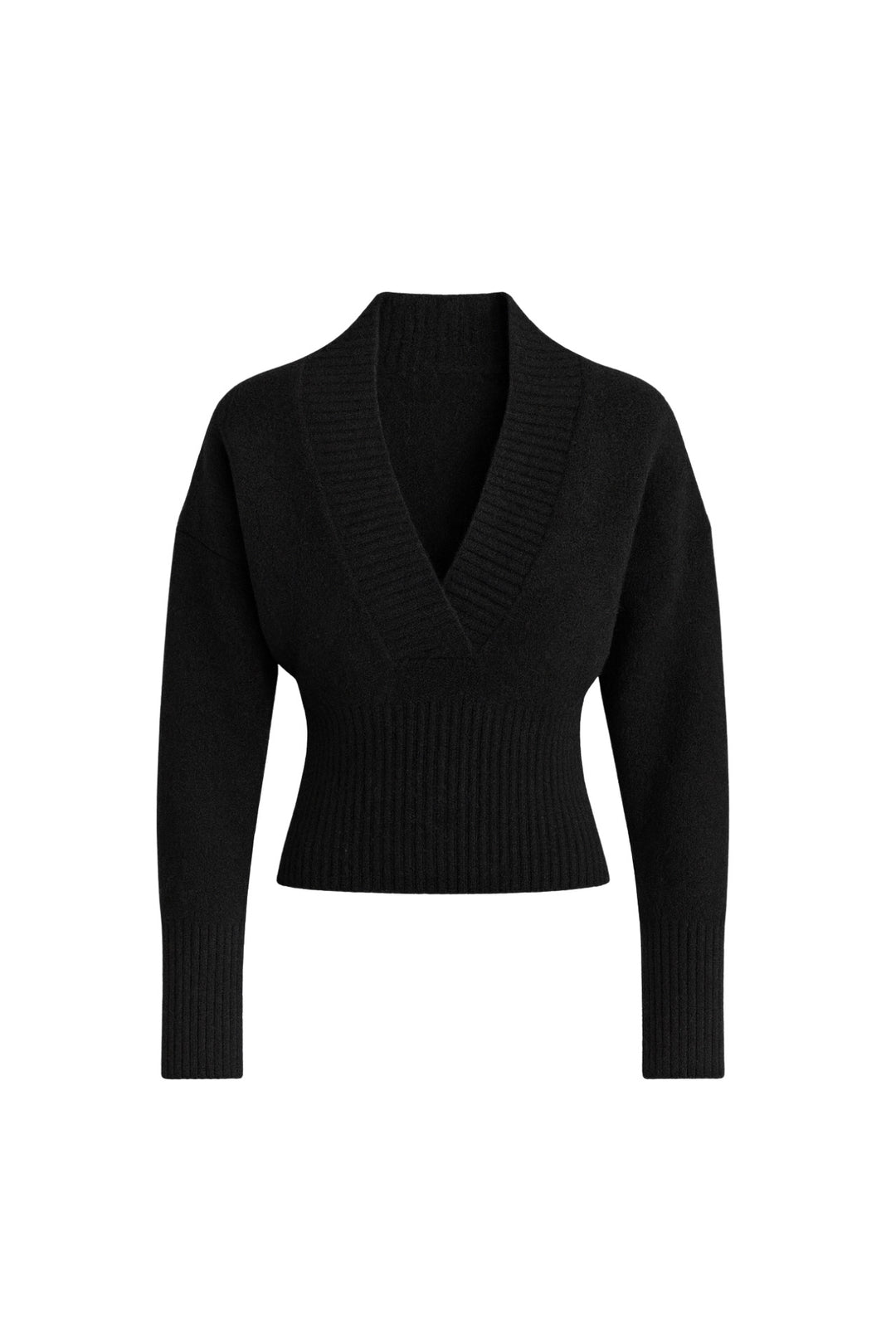 The Poise V-Neck Knit ( Black & Green)